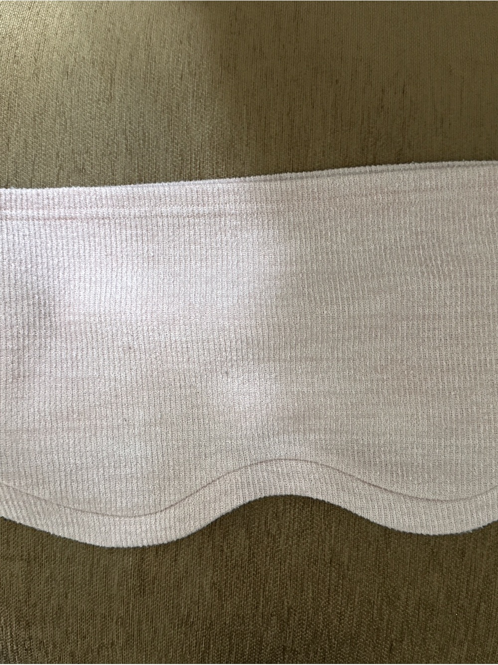 Scallop-Hem Ribbed Mini Skirt in Light Pink